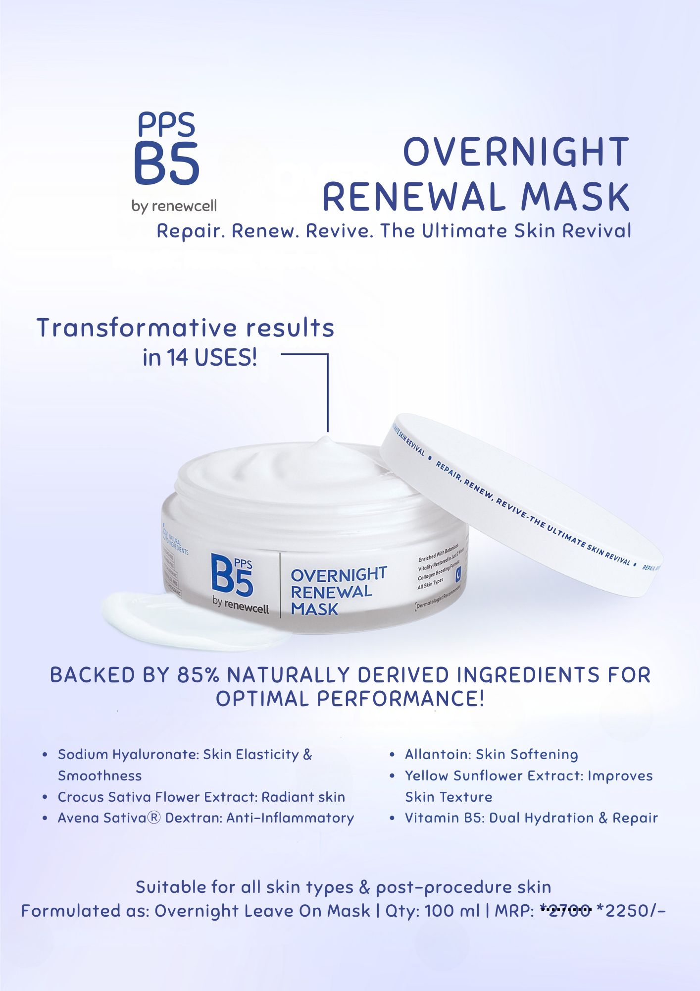 PPS B5 OVERNIGHT RENEWAL MASK